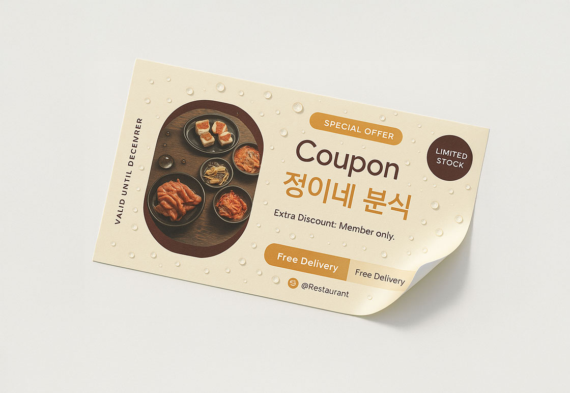 방수 사각재단 스티커